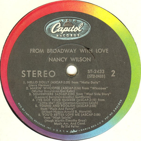 Nancy Wilson : From Broadway With Love (LP, Album)