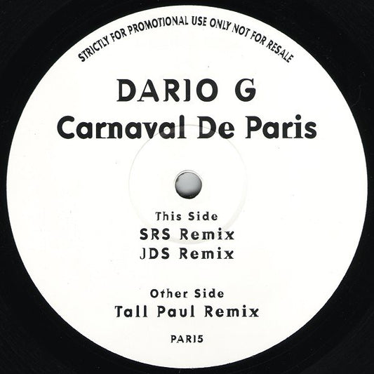 Dario G : Carnaval De Paris (12", Promo)
