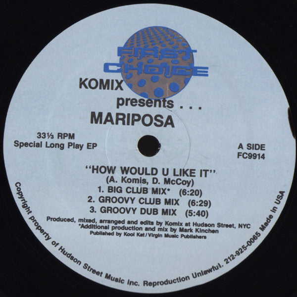 Komix Presents ... Mariposa : How Would U Like It (12", EP)