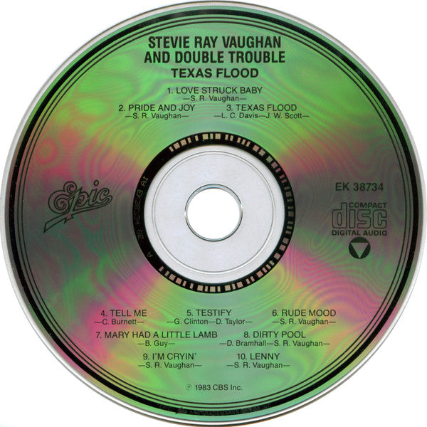 Stevie Ray Vaughan & Double Trouble : Texas Flood (CD, Album, RE, Pit)