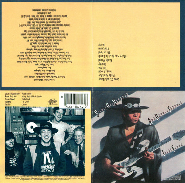 Stevie Ray Vaughan & Double Trouble : Texas Flood (CD, Album, RE, Pit)