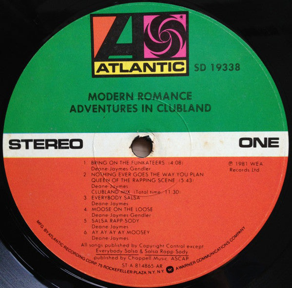 Modern Romance : Adventures In Clubland (LP, Album, All)