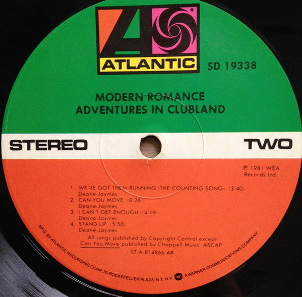 Modern Romance : Adventures In Clubland (LP, Album, All)