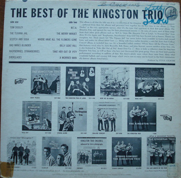 Kingston Trio : The Best Of The Kingston Trio (LP, Comp, Scr)