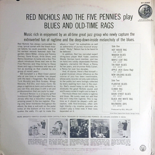 Red Nichols And His Five Pennies : Blues And Old-Time Rags (LP)