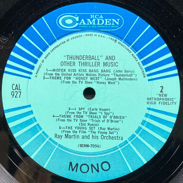 Ray Martin And His Orchestra : Thunderball And Other Thriller Music (LP, Mono)