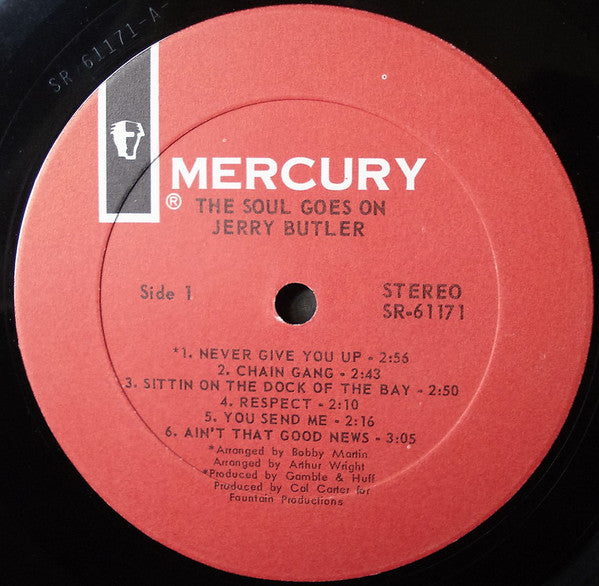 Jerry Butler : The Soul Goes On (LP, Album, Mer)