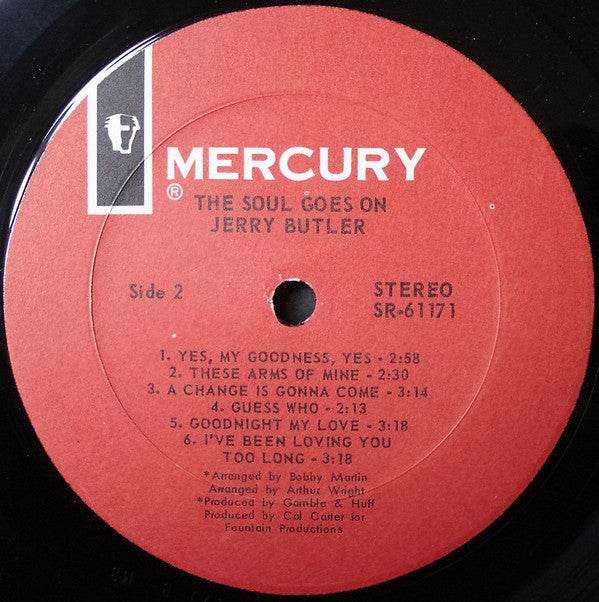 Jerry Butler : The Soul Goes On (LP, Album, Mer)