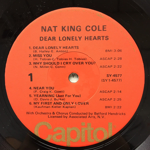 Nat King Cole : Dear Lonely Hearts (LP, Album, Comp, RE, Jac)