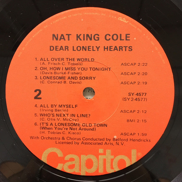 Nat King Cole : Dear Lonely Hearts (LP, Album, Comp, RE, Jac)