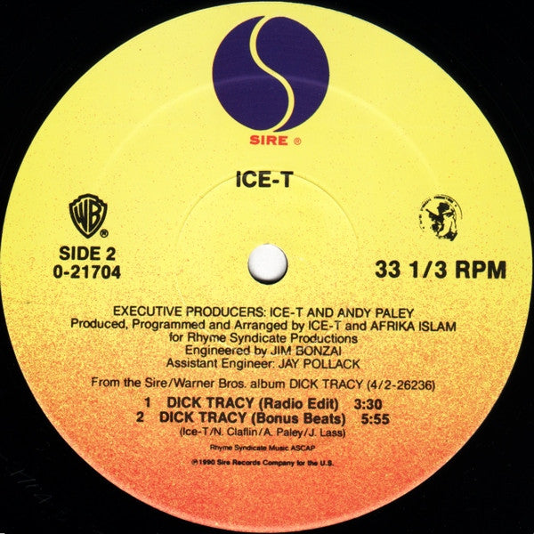 Ice-T : Dick Tracy (12", Maxi)