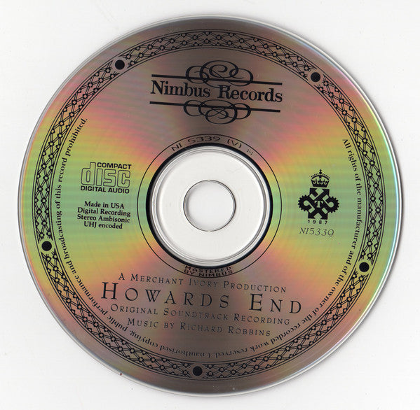 Richard Robbins : Howards End (Original Soundtrack Recording) (CD, Album)