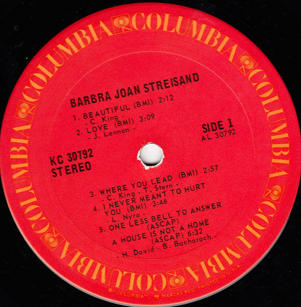 Barbra Streisand : Barbra Joan Streisand (LP, Album)