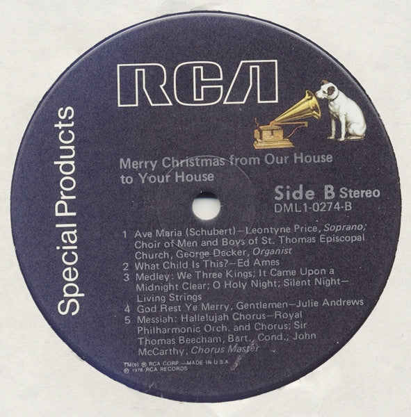 Various : Merry Christmas From Our House To Your House (LP, Comp)