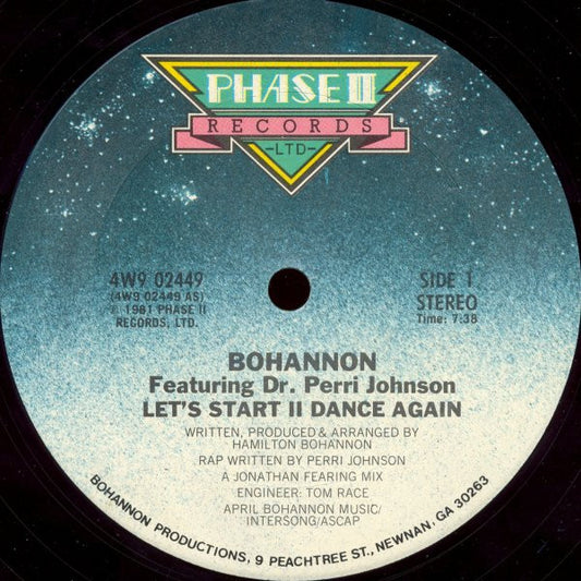 Hamilton Bohannon : Let's Start II Dance Again (12")