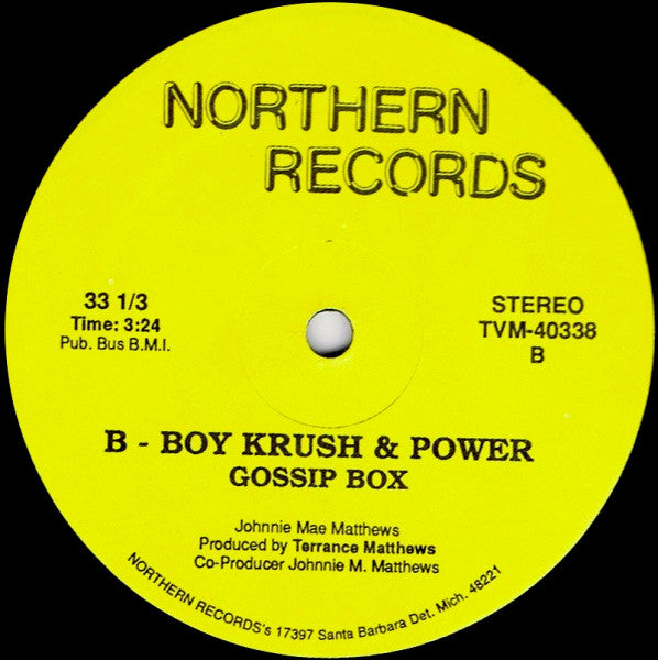 B-Boy Krush & Power : Turn Up The Music / Gossip Box (12")