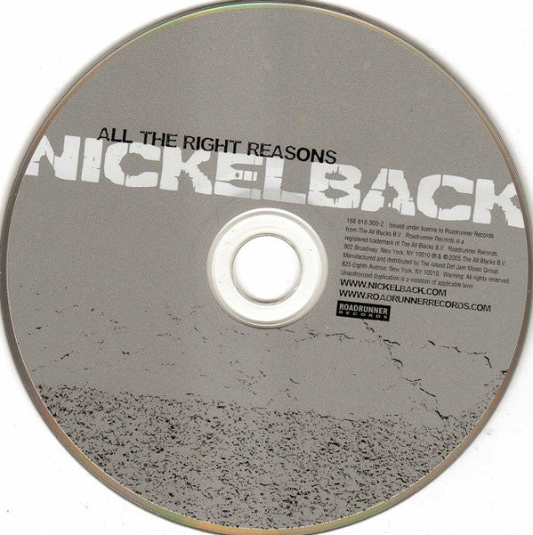 Nickelback : All The Right Reasons (CD, Album)