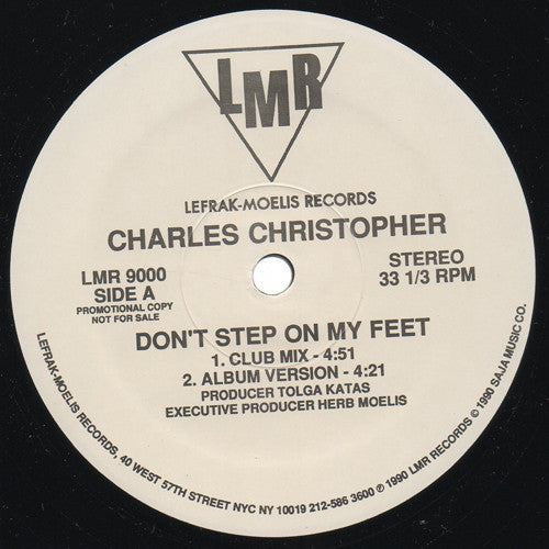 Charles Christopher : Don't Step On My Feet (12", Promo)