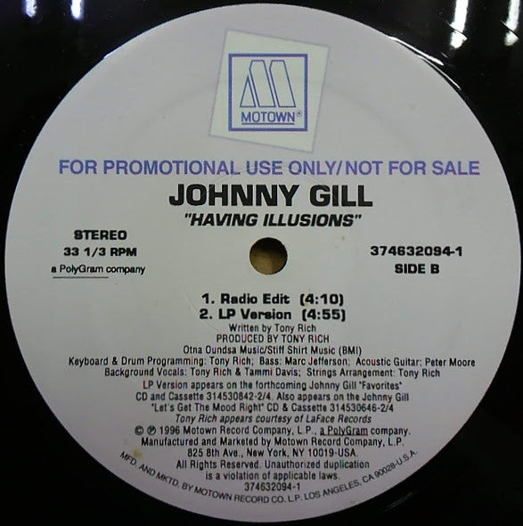 Johnny Gill : Maybe / Having Illusions (12", Promo)
