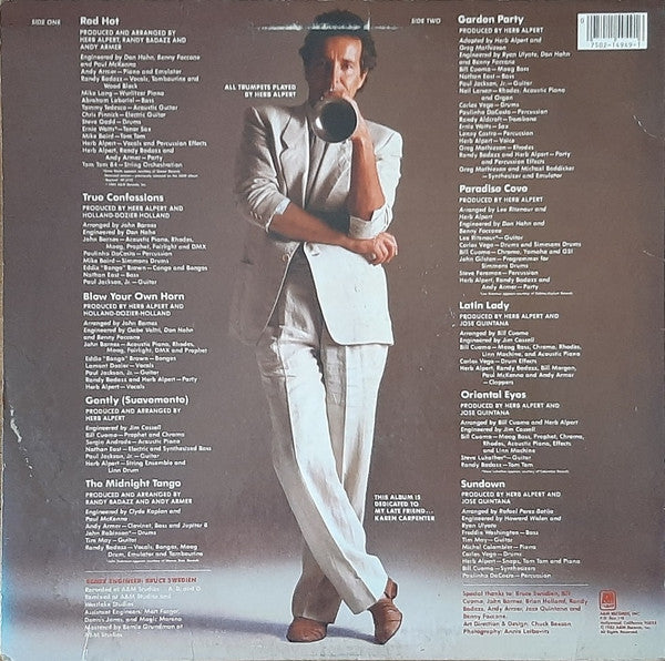 Herb Alpert : Blow Your Own Horn (LP, Album, Pur)