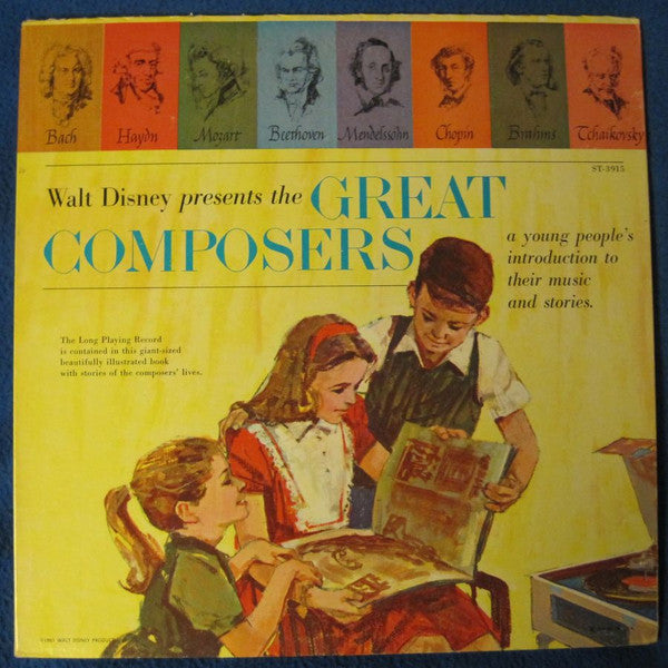 Various : Walt Disney Presents The Great Composers (LP, Mono, Gat)
