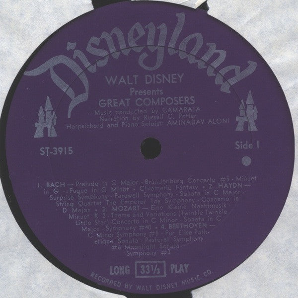 Various : Walt Disney Presents The Great Composers (LP, Mono, Gat)