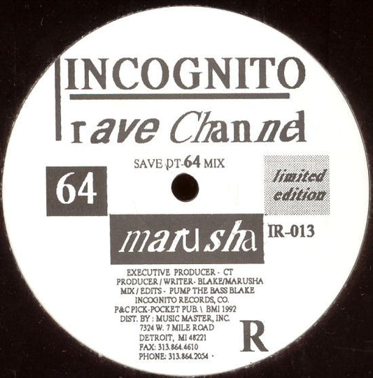 Marusha : Rave Channel (12", Ltd)