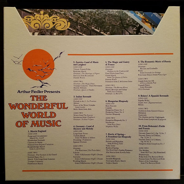 National Philharmonic Orchestra, Arthur Fiedler : Arthur Fiedler Presents The Wonderful World Of Music (10xLP, Comp + Box)