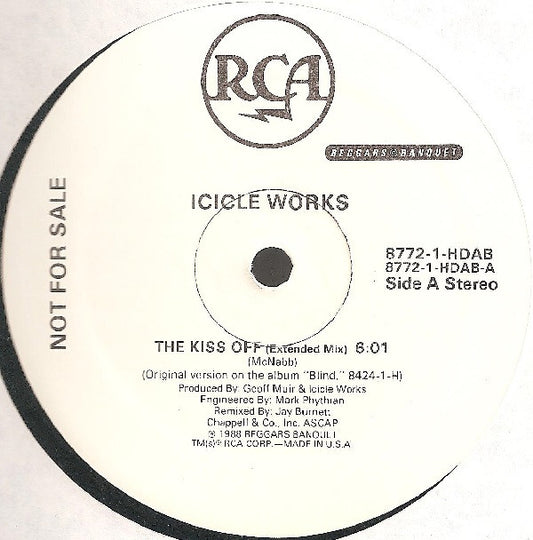 The Icicle Works : The Kiss Off (12", Single, Promo)