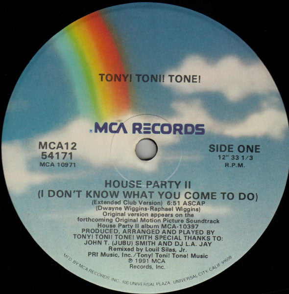Tony! Toni! Toné! : House Party II (I Don't Know What You Come To Do) (12", Single)
