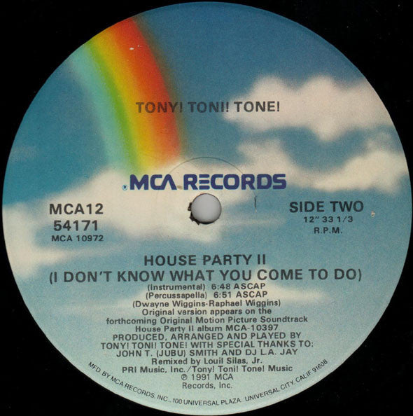 Tony! Toni! Toné! : House Party II (I Don't Know What You Come To Do) (12", Single)