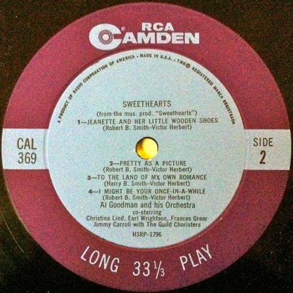 Al Goodman And His Orchestra : Sweethearts (LP)