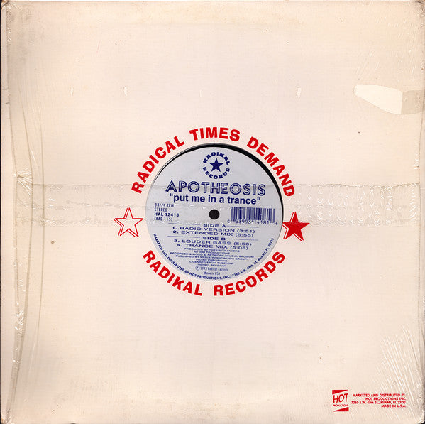 Apotheosis : Put Me In A Trance (12")