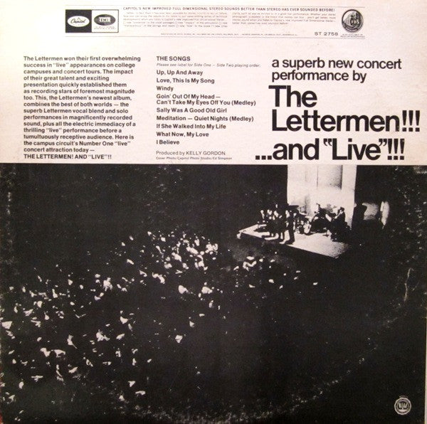 The Lettermen : The Lettermen!!! ... And "Live!" (LP, Album)