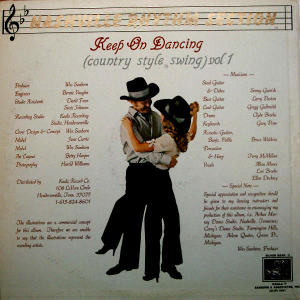 Nashville Rhythm Section : Keep On Dancing (Country Style Swing) Vol 1 (LP, Album)