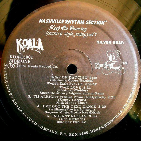 Nashville Rhythm Section : Keep On Dancing (Country Style Swing) Vol 1 (LP, Album)