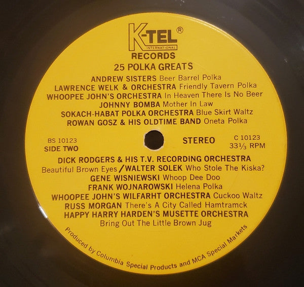 Various : 25 Polka Greats Vol. 1 (LP, Comp)