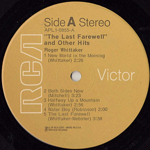 Roger Whittaker : The Last Farewell And Other Hits (LP, RE, RM)