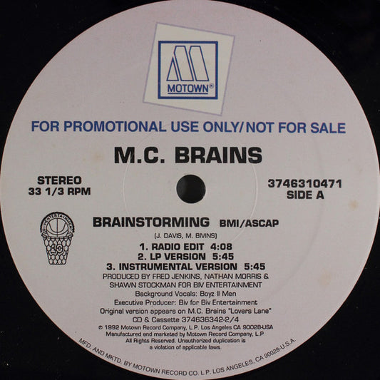 MC Brains : Brainstorming (12", Promo)