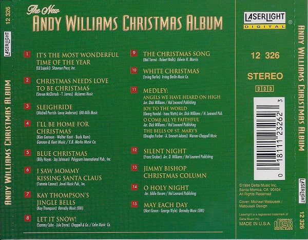 Andy Williams : The New Andy Williams Christmas Album (CD, Album)