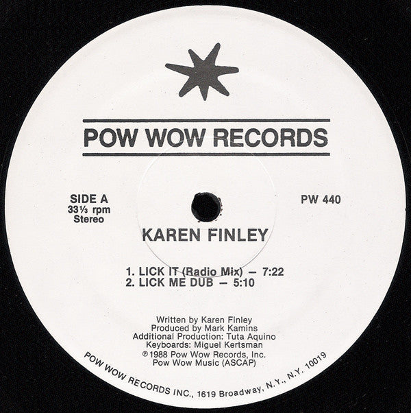 Karen Finley : Lick It (12")