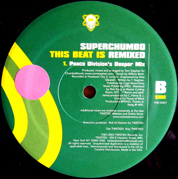 Superchumbo : This Beat Is (Remixed) (12")
