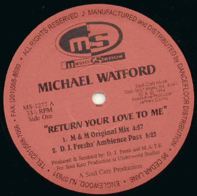 Michael Watford : Return Your Love To Me (2x12")