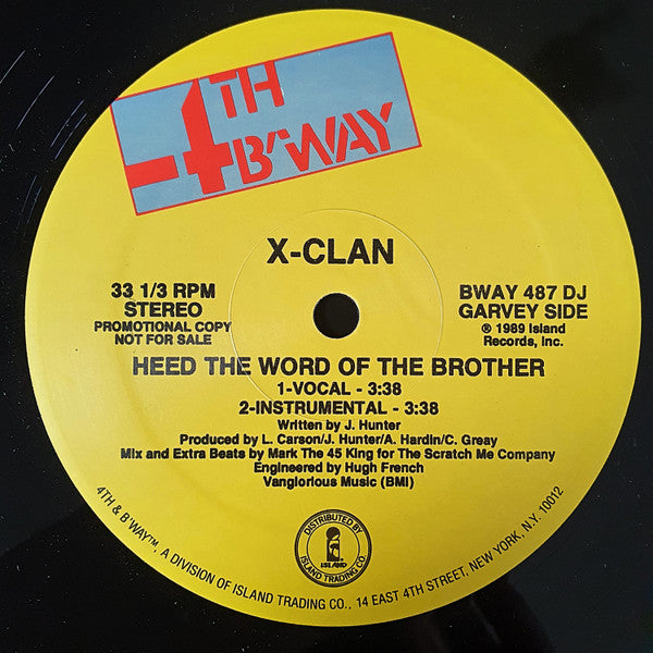 X-Clan : Heed The Word Of The Brother / Raise The Flag (12", Promo)