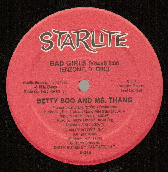 Betty Boo (4) & Ms. Thang (2) : Bad Girls (12")
