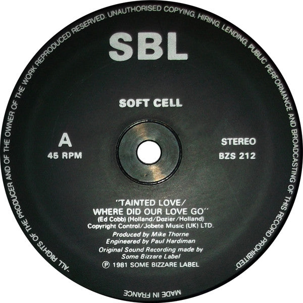 Soft Cell : Tainted Love / Where Did Our Love Go (12", Single, Fre)