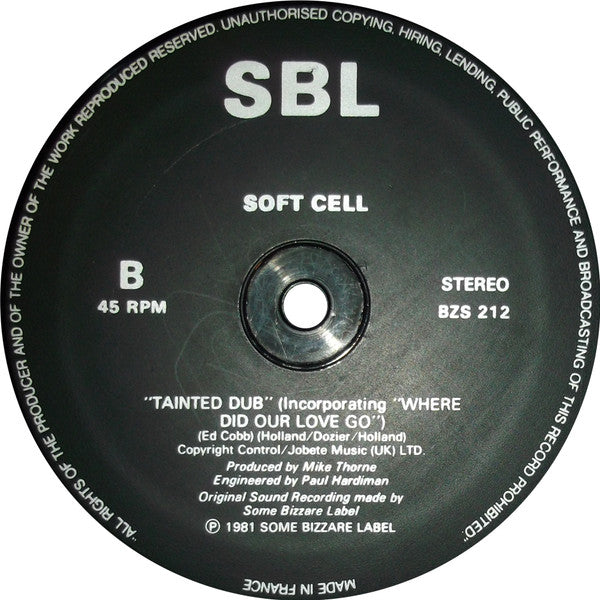 Soft Cell : Tainted Love / Where Did Our Love Go (12", Single, Fre)