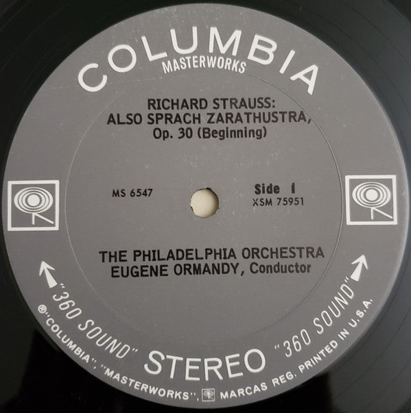 Richard Strauss - Eugene Ormandy - The Philadelphia Orchestra : Also Sprach Zarathustra, Op. 30 (LP)