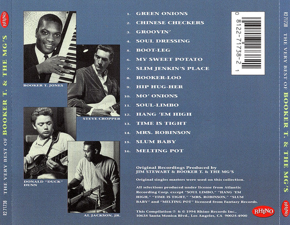 Booker T. & The MG's* : The Very Best Of Booker T. & The MG's (CD, Comp, RM, RP)