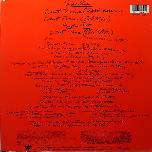 Theresa : Last Time (12", Single)